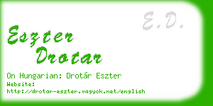 eszter drotar business card