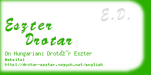 eszter drotar business card